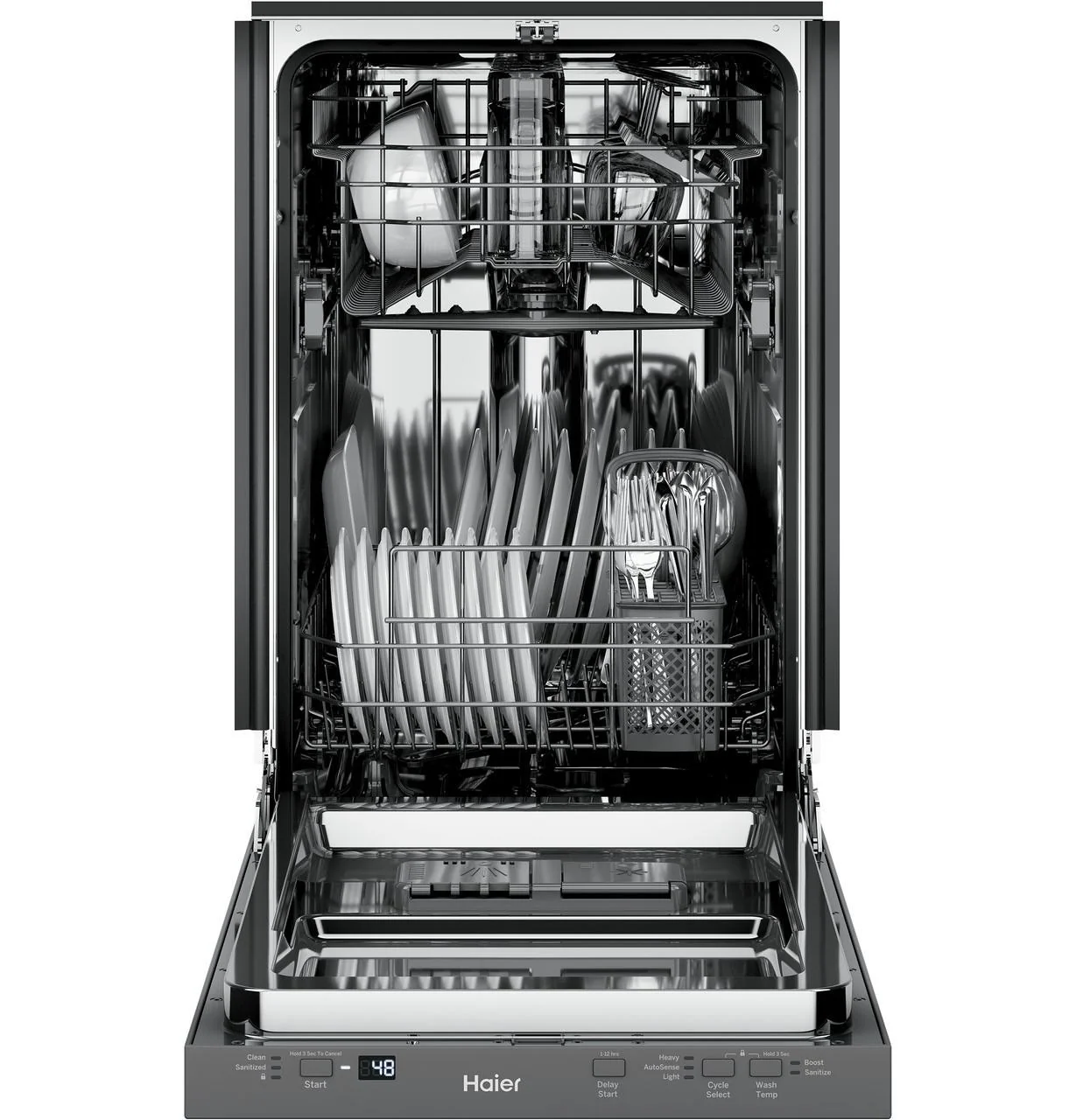 QDT125SSLSS Haier ENERGY STAR® 18" Stainless Steel Interior Dishwasher with Sanitize Cycle - Image 11