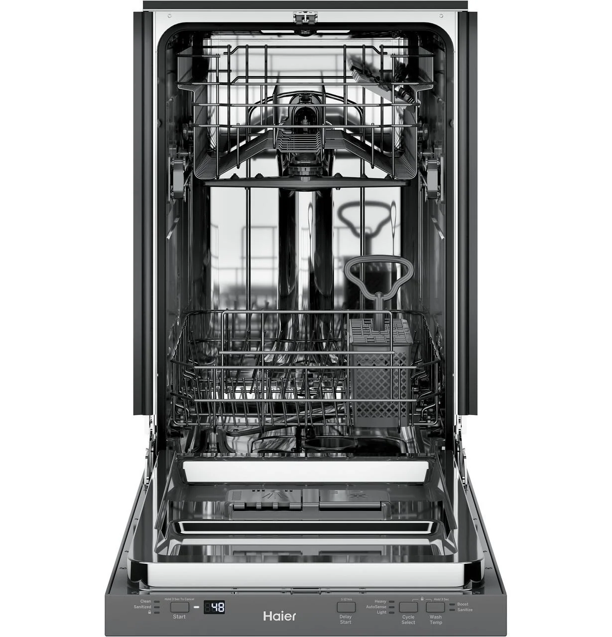 QDT125SSLSS Haier ENERGY STAR® 18" Stainless Steel Interior Dishwasher with Sanitize Cycle - Image 5
