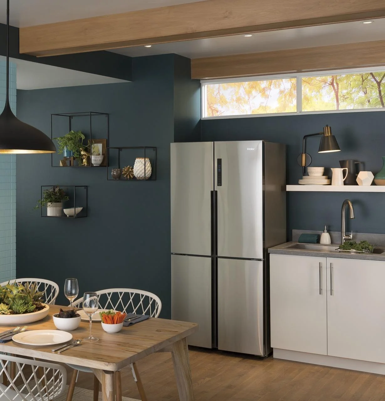 QHE16HYPFS Haier ENERGY STAR® 16.8 Cu. Ft. Quad Door Refrigerator - Image 3