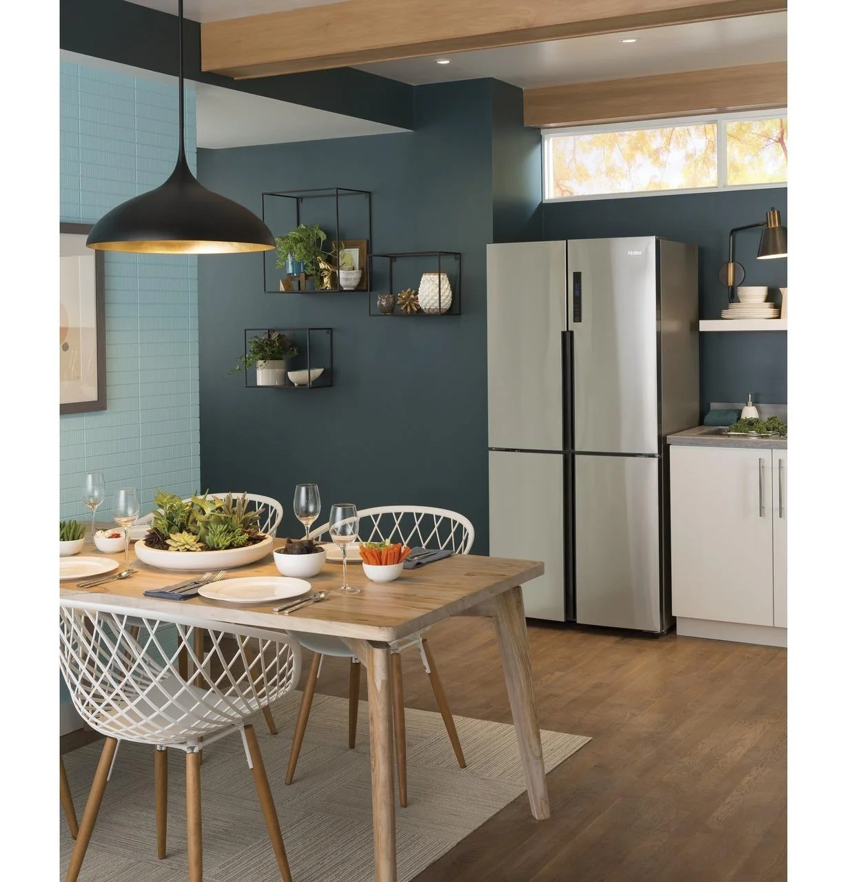 QHE16HYPFS Haier ENERGY STAR® 16.8 Cu. Ft. Quad Door Refrigerator - Image 4