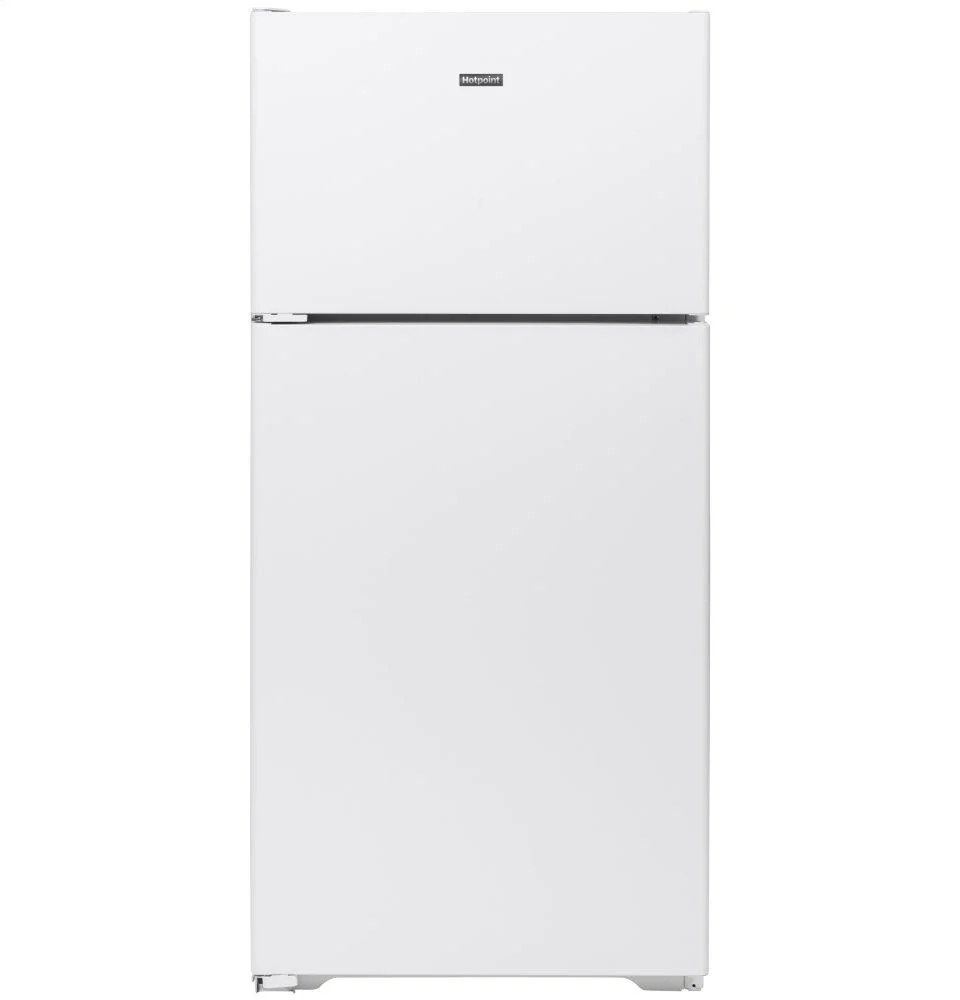 HPE16BTNLWW Hotpoint® ENERGY STAR® 15.6 Cu. Ft. Recessed Handle Top-Freezer Refrigerator