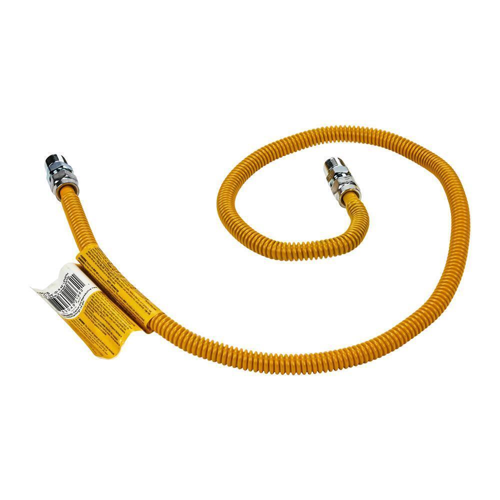 Kitchenaid 20313148A Gas Dryer Connector 4' - 1/2" MIP X 1/2" MIP, 1/2" OD AND 3/8" ID