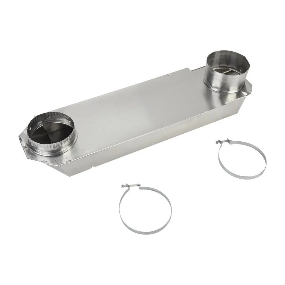 Kitchenaid 4396011RP 18"-29" Dryer Telescoping Vent Periscope for 2.5" clearance, with 1 male snap-lock fitting and draw-band collar