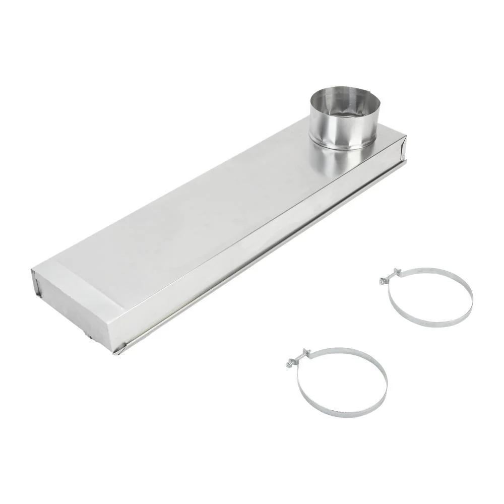 Kitchenaid 4396037RP 0"-18" Dryer Telescoping Vent Periscope for 2.5" clearance, with 1 male snap-lock fitting, draw-band collar & 2 clamps.