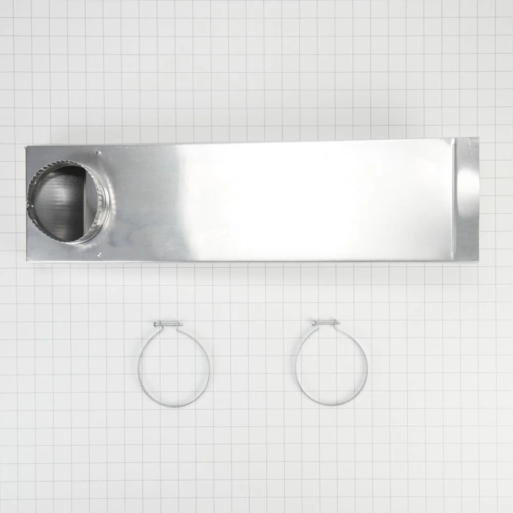 Kitchenaid 4396037RP 0"-18" Dryer Telescoping Vent Periscope for 2.5" clearance, with 1 male snap-lock fitting, draw-band collar & 2 clamps. - Image 7