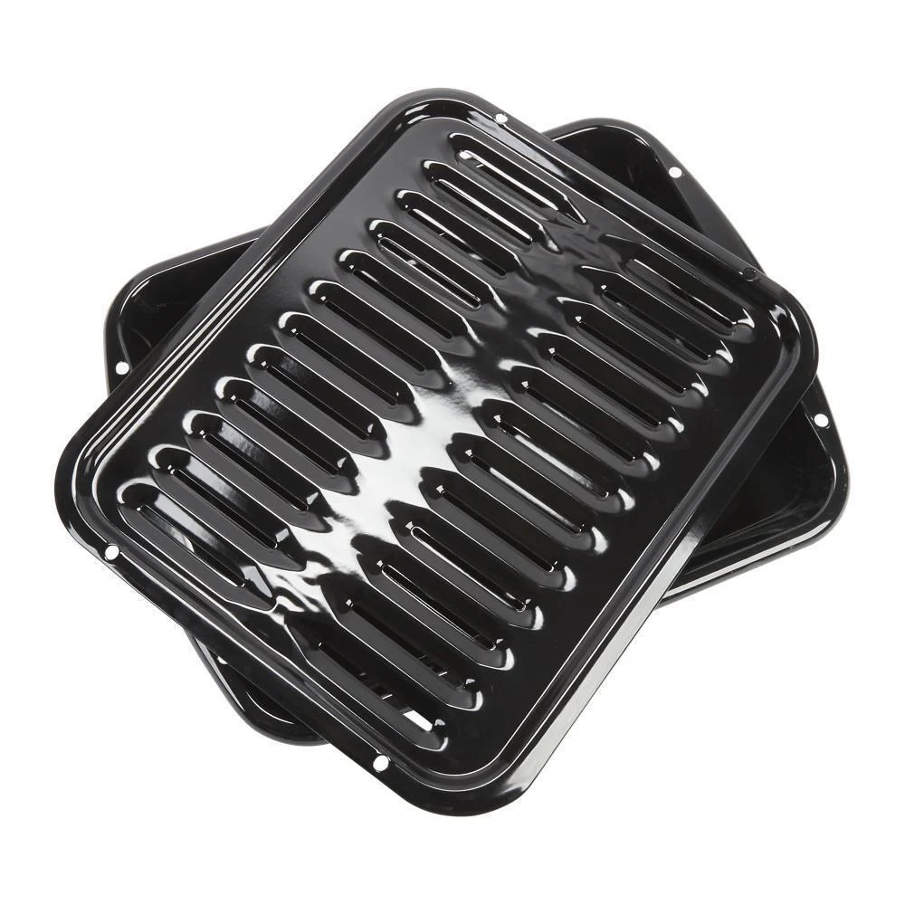 Kitchenaid 4396923 Premium Range Porcelain Broiler Pan and Roasting Rack (Includes Pan and Grid)