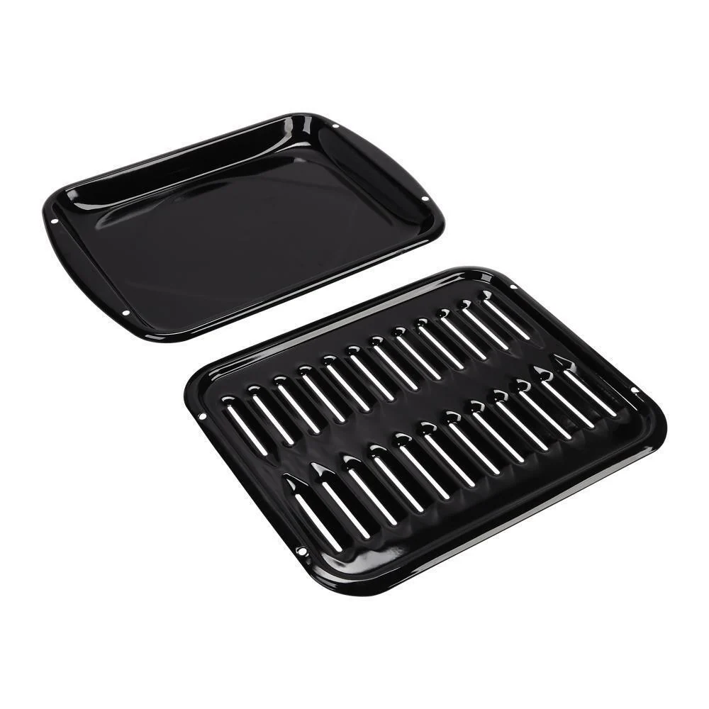 Kitchenaid 4396923 Premium Range Porcelain Broiler Pan and Roasting Rack (Includes Pan and Grid) - Image 8