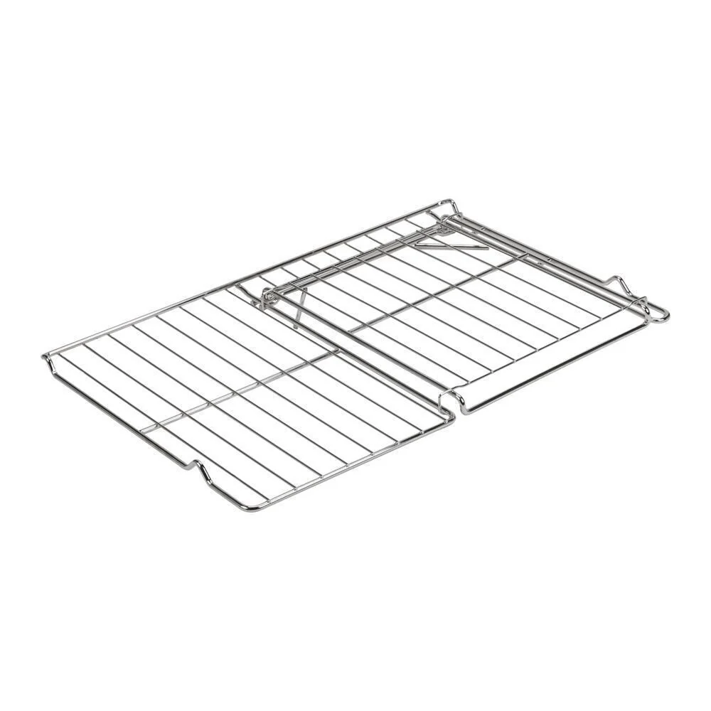 Kitchenaid 4396927 24" L x 15 3/4" D Split Oven Rack, Stainless Steel, half-shelf design, with 11 1/4" L x 14" D removable rack section