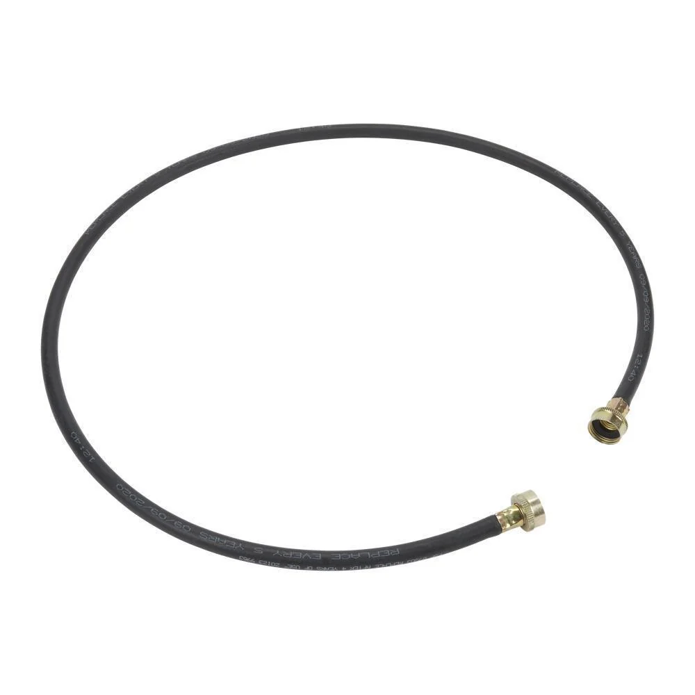Kitchenaid 8212641RP 5' Black Washer Inlet Hoses rated 1050 PSI with two female connections - 2 Pack - Image 2
