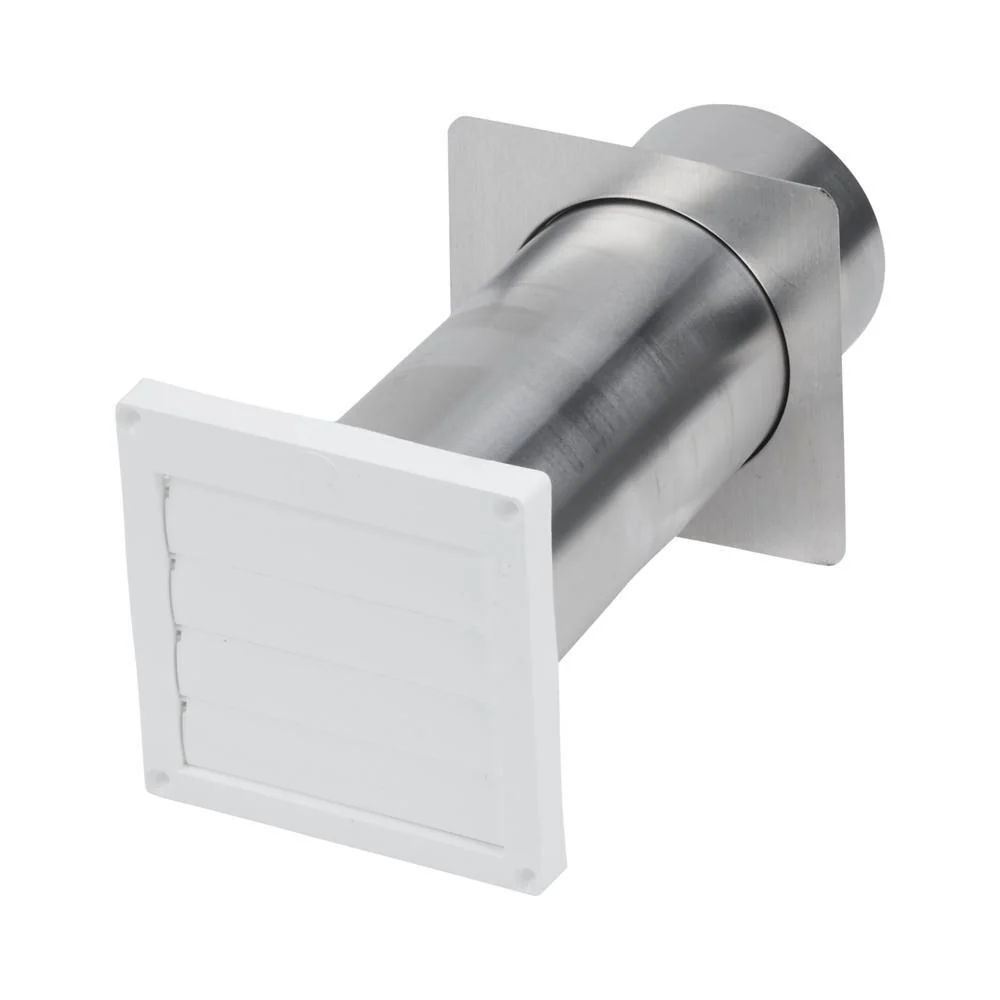 Kitchenaid 8212662 Dryer Louvered Vent of 4" opening with 10.5" tail pipe and back draft flapper