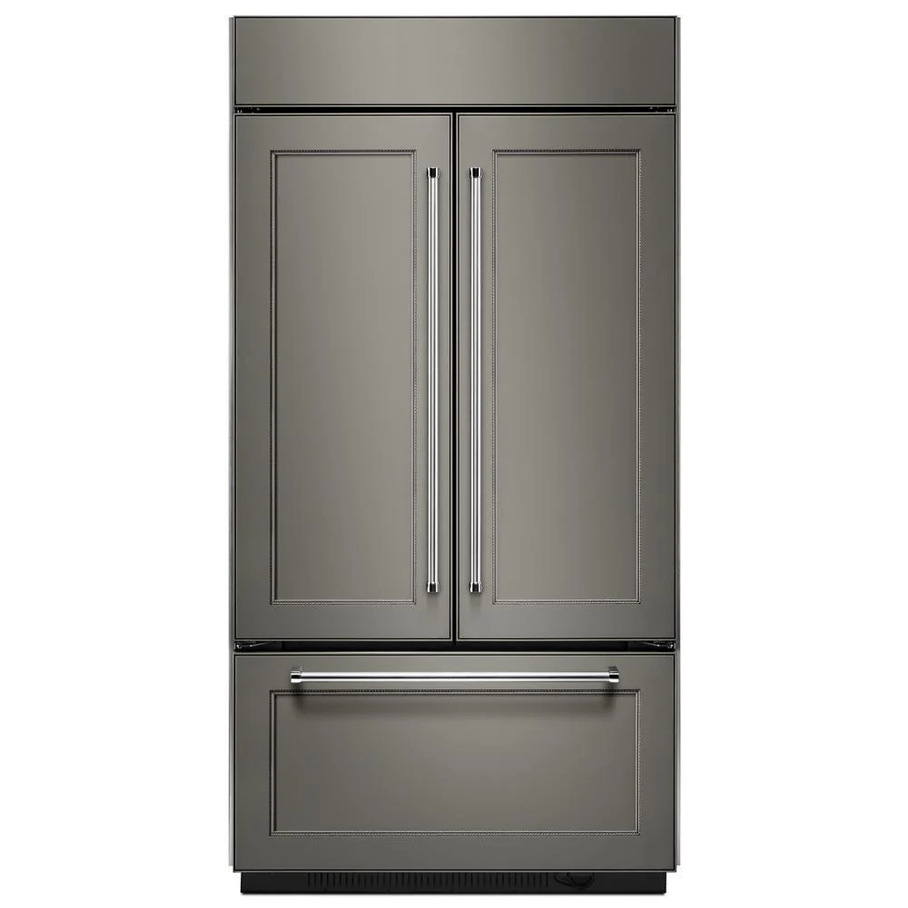 Kitchenaid KBFN502EPA 24.2 Cu. Ft. 42" Width Built-In Panel Ready French Door Refrigerator with Platinum Interior Design