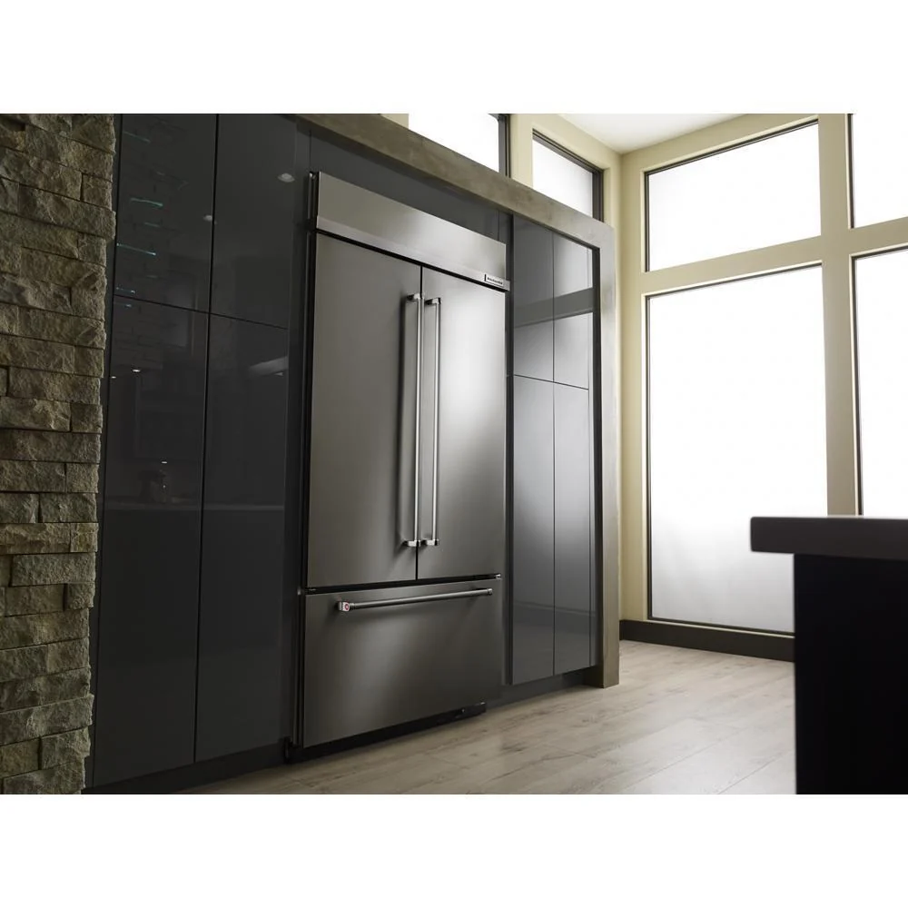 Kitchenaid KBFN502ESS 24.2 Cu. Ft. 42" Width Built-In Stainless French Door Refrigerator with Platinum Interior Design - Image 10