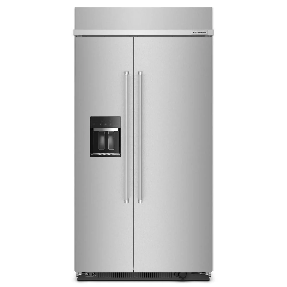 Kitchenaid KBSD702MPS 25.1 Cu. Ft. 42" Built-In Side-by-Side Refrigerator with Ice and Water Dispenser