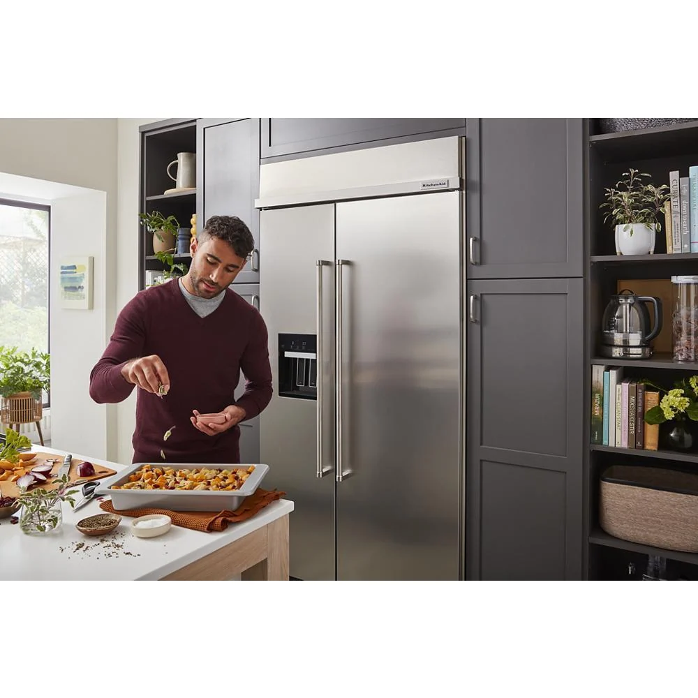 Kitchenaid KBSD702MPS 25.1 Cu. Ft. 42" Built-In Side-by-Side Refrigerator with Ice and Water Dispenser - Image 17