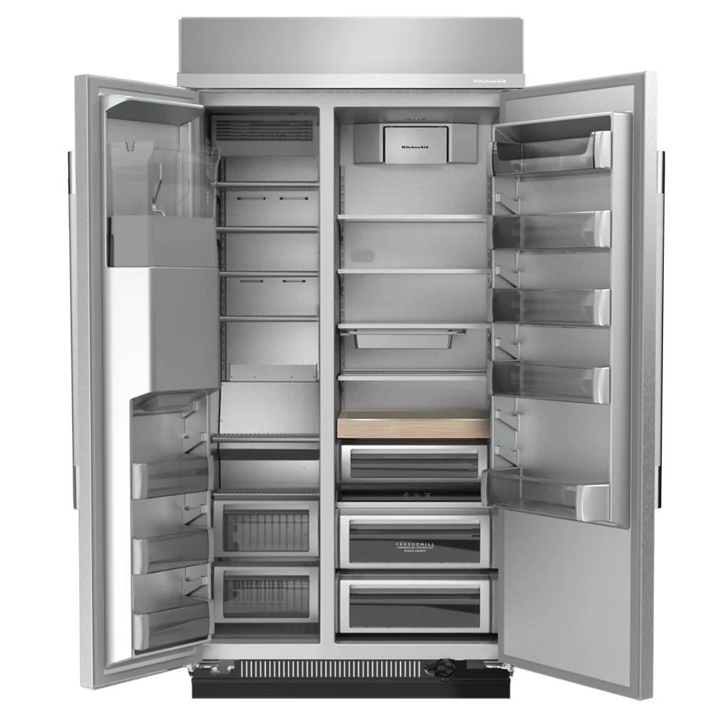 Kitchenaid KBSD742SPS 25.1 Cu. Ft. 42" Built-In Side-by-Side Refrigerator features Exterior Water and Ice Dispenser with Measured Fill - Image 3
