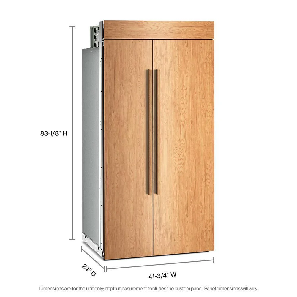 Kitchenaid KBSN742TPA 25.5 Cu. Ft. 42" Built-In Panel-Ready Side-by-Side Refrigerator with Platinum Interior - Image 4
