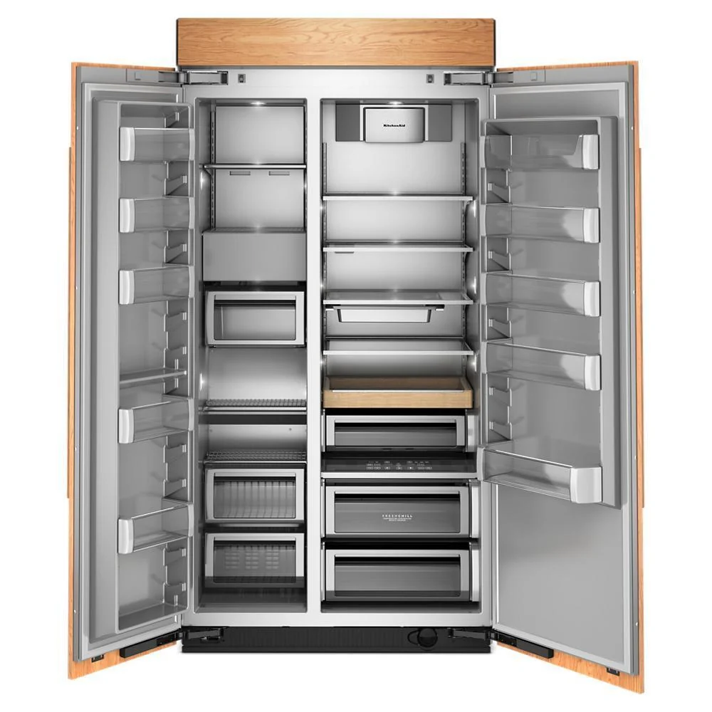 Kitchenaid KBSN742TPA 25.5 Cu. Ft. 42" Built-In Panel-Ready Side-by-Side Refrigerator with Platinum Interior - Image 8