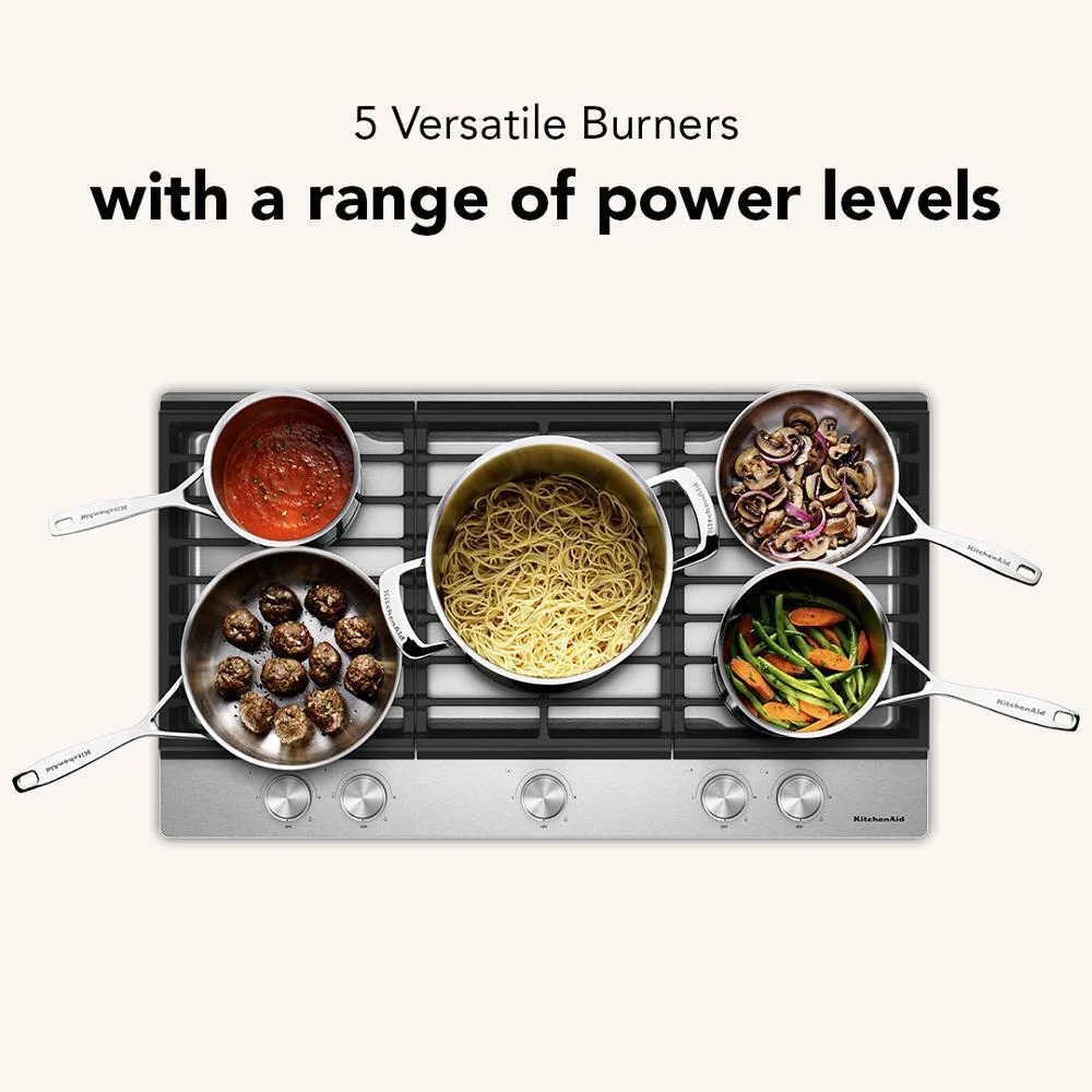 KCGK336SSS KitchenAid® 36 in. Gas Cooktop with 5 Versatile Burners - Image 10
