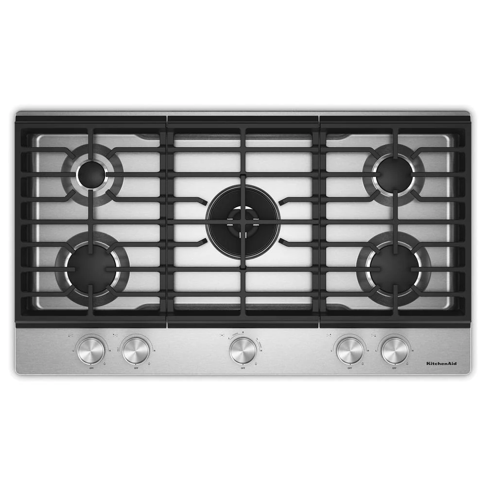 KCGK536SSS KitchenAid® 36 in. Gas Cooktop with 5 Burners and Integrated Wok Grate