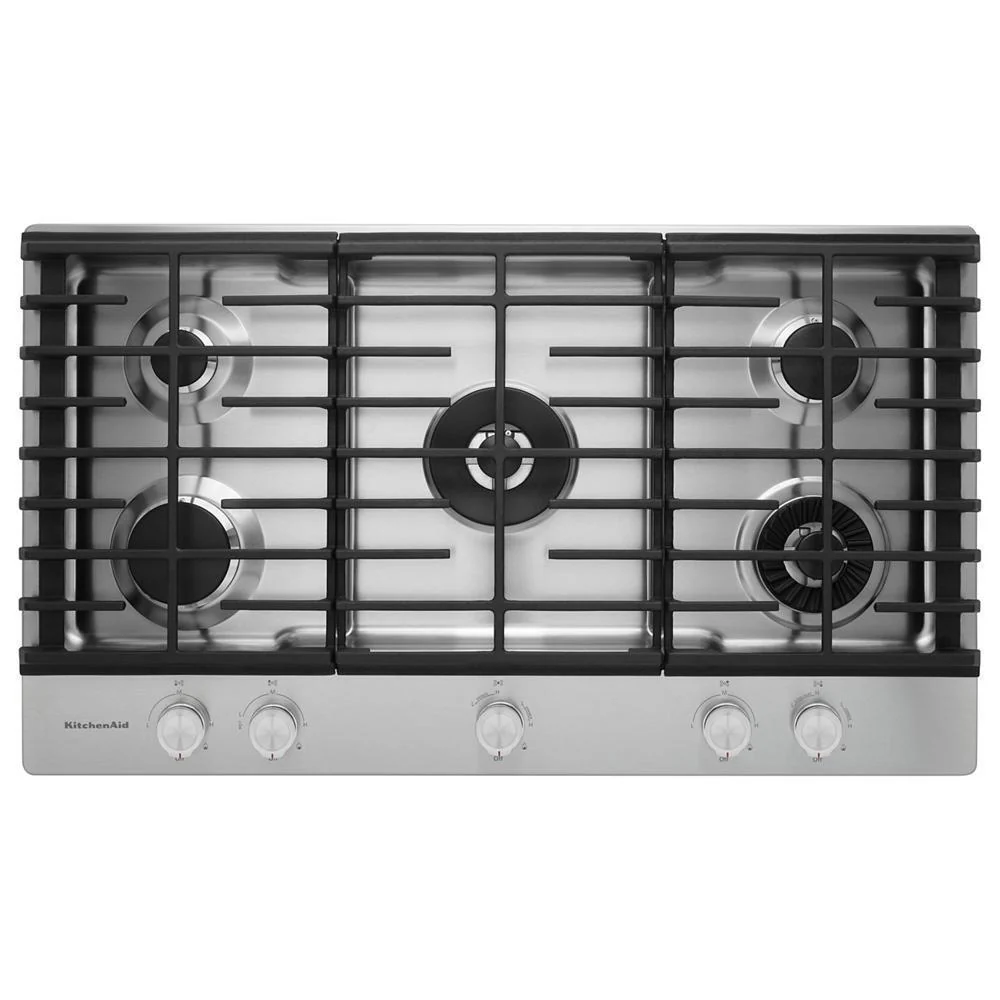 Kitchenaid KCGS956ESS 36" 5-Burner Gas Cooktop with Griddle