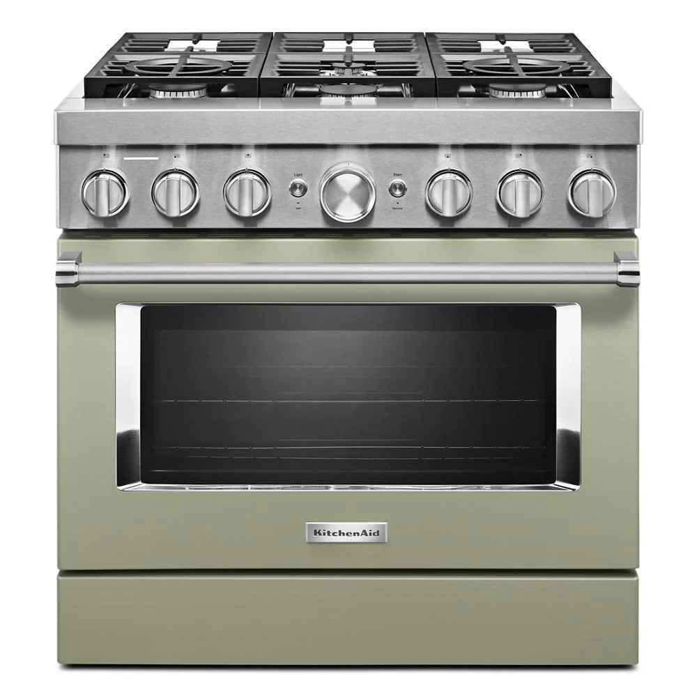 KFDC506JAV KitchenAid® 36'' Smart Commercial-Style Dual Fuel Range with 6 Burners