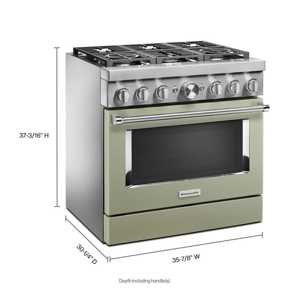 KFDC506JAV KitchenAid® 36'' Smart Commercial-Style Dual Fuel Range with 6 Burners - Image 2