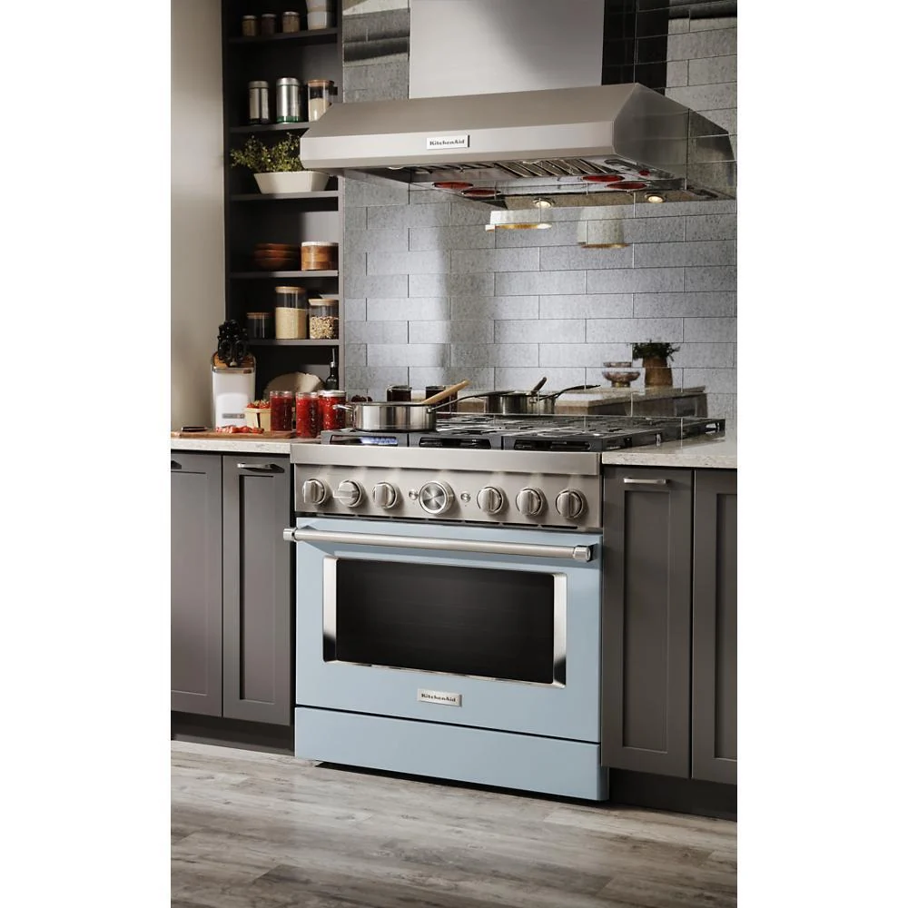 KFDC506JMB KitchenAid® 36'' Smart Commercial-Style Dual Fuel Range with 6 Burners - Image 12