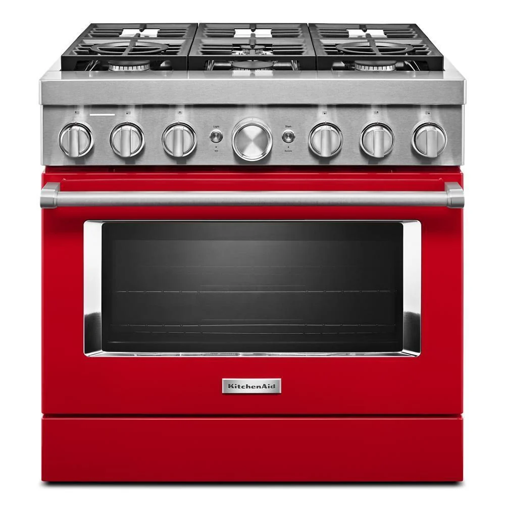 KFDC506JPA KitchenAid® 36'' Smart Commercial-Style Dual Fuel Range with 6 Burners