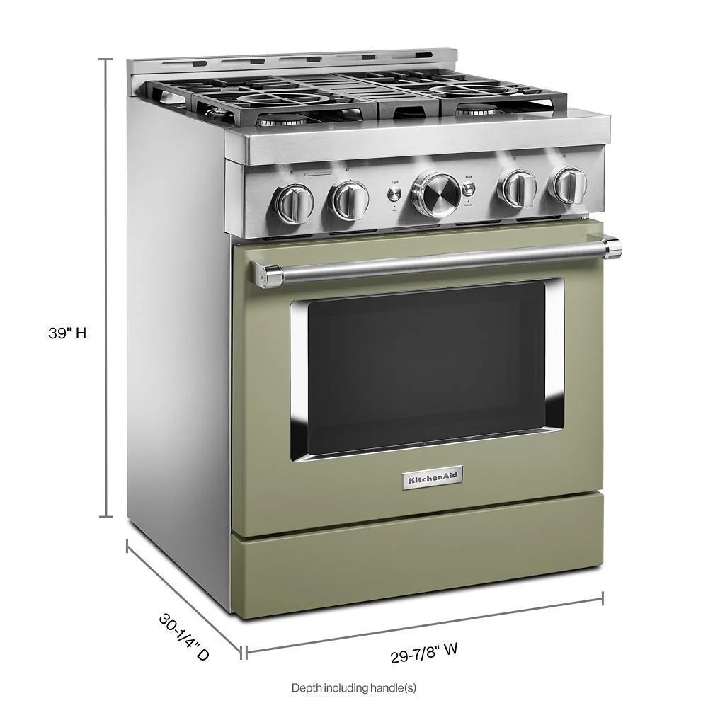 KFGC500JAV KitchenAid® 30'' Smart Commercial-Style Gas Range with 4 Burners - Image 2