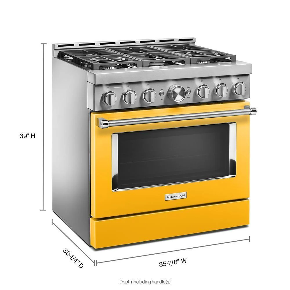 KFGC506JYP KitchenAid® 36'' Smart Commercial-Style Gas Range with 6 Burners - Image 2