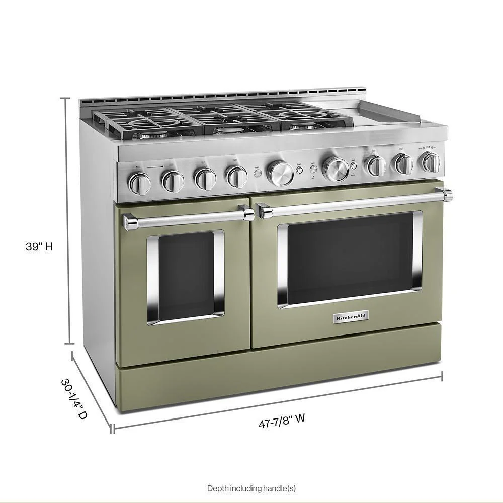 KFGC558JAV KitchenAid® 48'' Smart Commercial-Style Gas Range with Griddle - Image 2