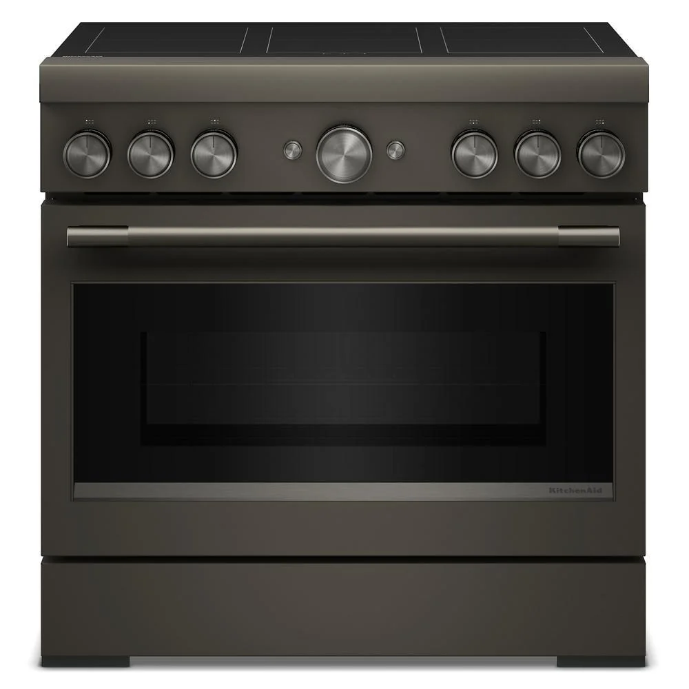 Kitchenaid KFIS936SBE 36-Inch 6-Element Induction Freestanding Commercial-Style Range with Air Fry