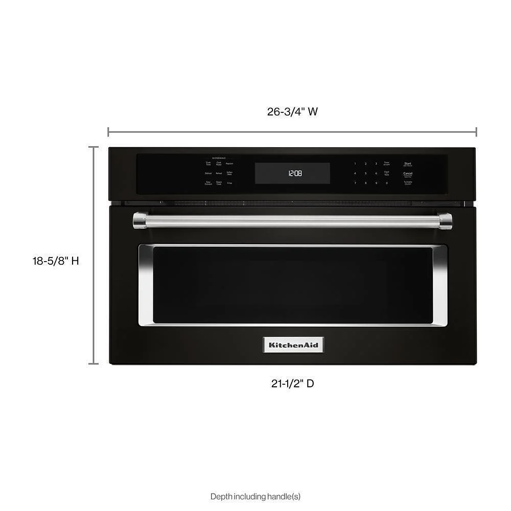 Kitchenaid KMBP107EBS 27" Built In Microwave Oven with Convection Cooking - Image 2