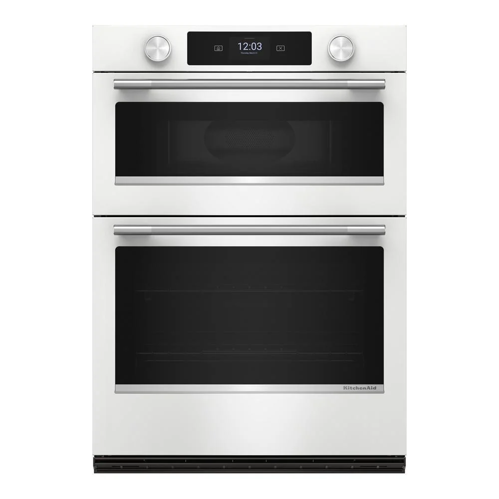 Kitchenaid KOEC730SWH 30-inch Smart Electric Combo Wall Oven with Assisted Cooking Modes - White