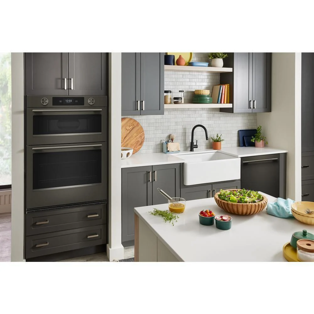Kitchenaid KOEC930SBE 30-inch Smart Electric Combo Wall Oven with Intelligent Cooking Camera - Black Ore - Image 3