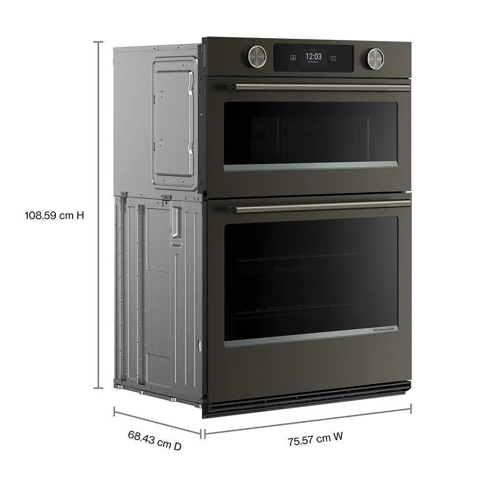 Kitchenaid KOEC930SBE 30-inch Smart Electric Combo Wall Oven with Intelligent Cooking Camera - Black Ore - Image 4
