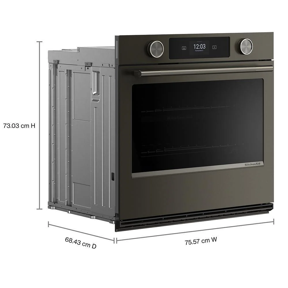 Kitchenaid KOES730SBE 30-inch Smart Electric Single Wall Oven with Assisted Cooking Modes - Black Ore - Image 2