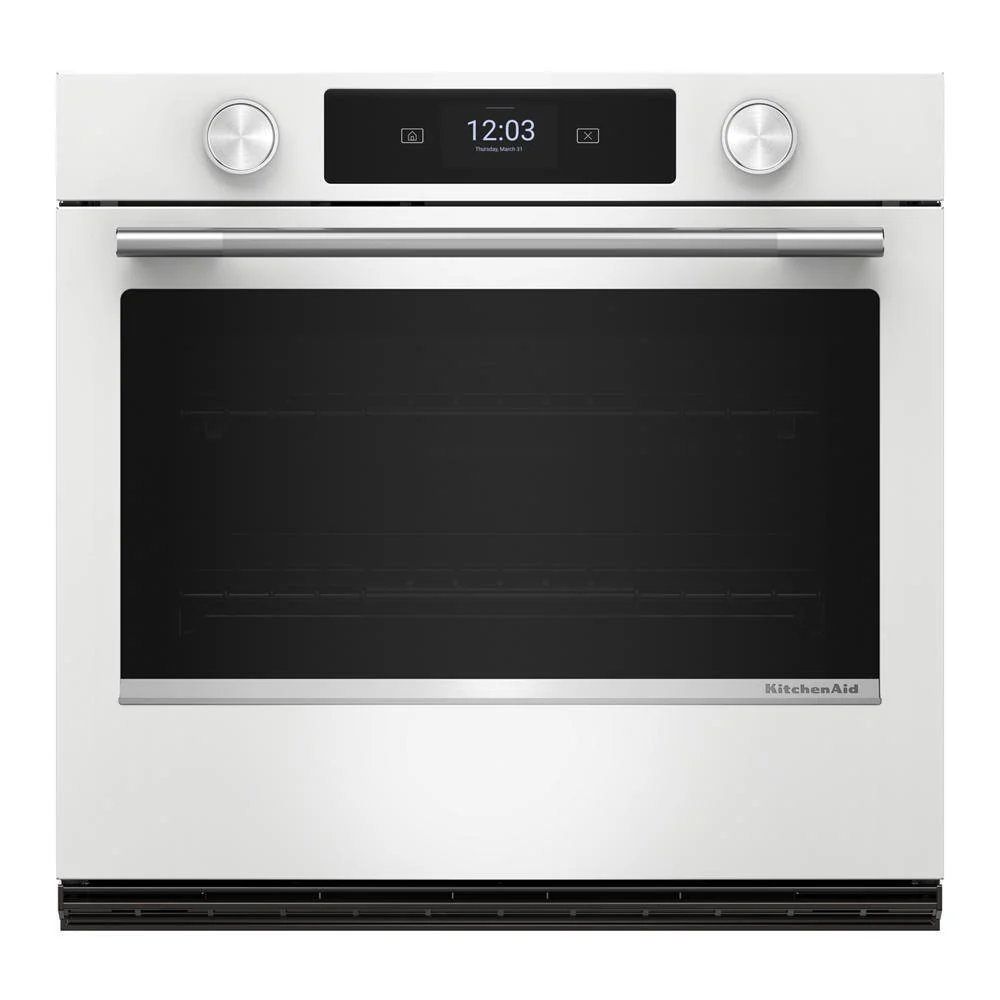 Kitchenaid KOES730SWH 30-inch Smart Electric Single Wall Oven with Assisted Cooking Modes - White