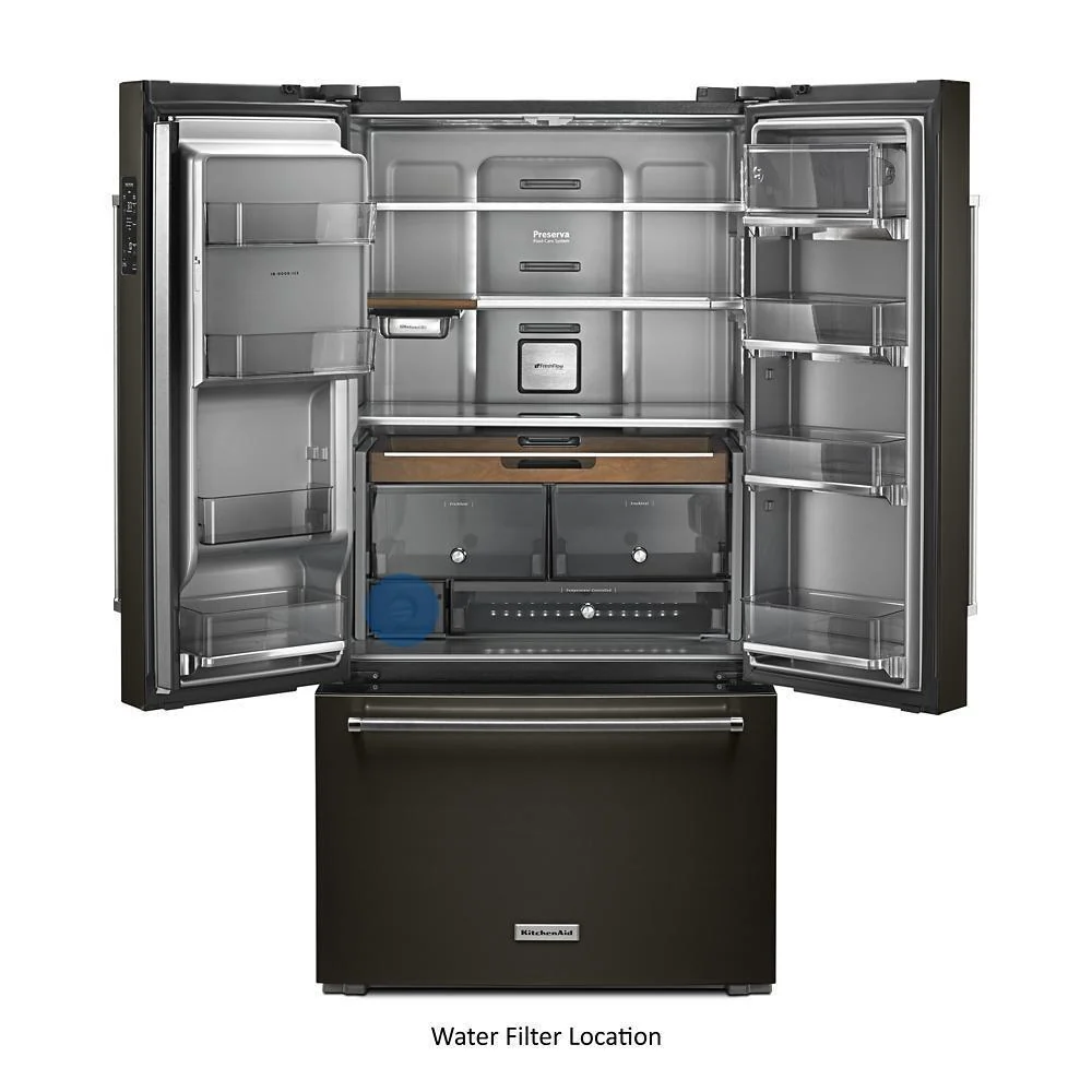 Kitchenaid KRFC704FBS 23.8 cu. ft. 36" Counter-Depth French Door Platinum Interior Refrigerator with PrintShield™ Finish - Image 8