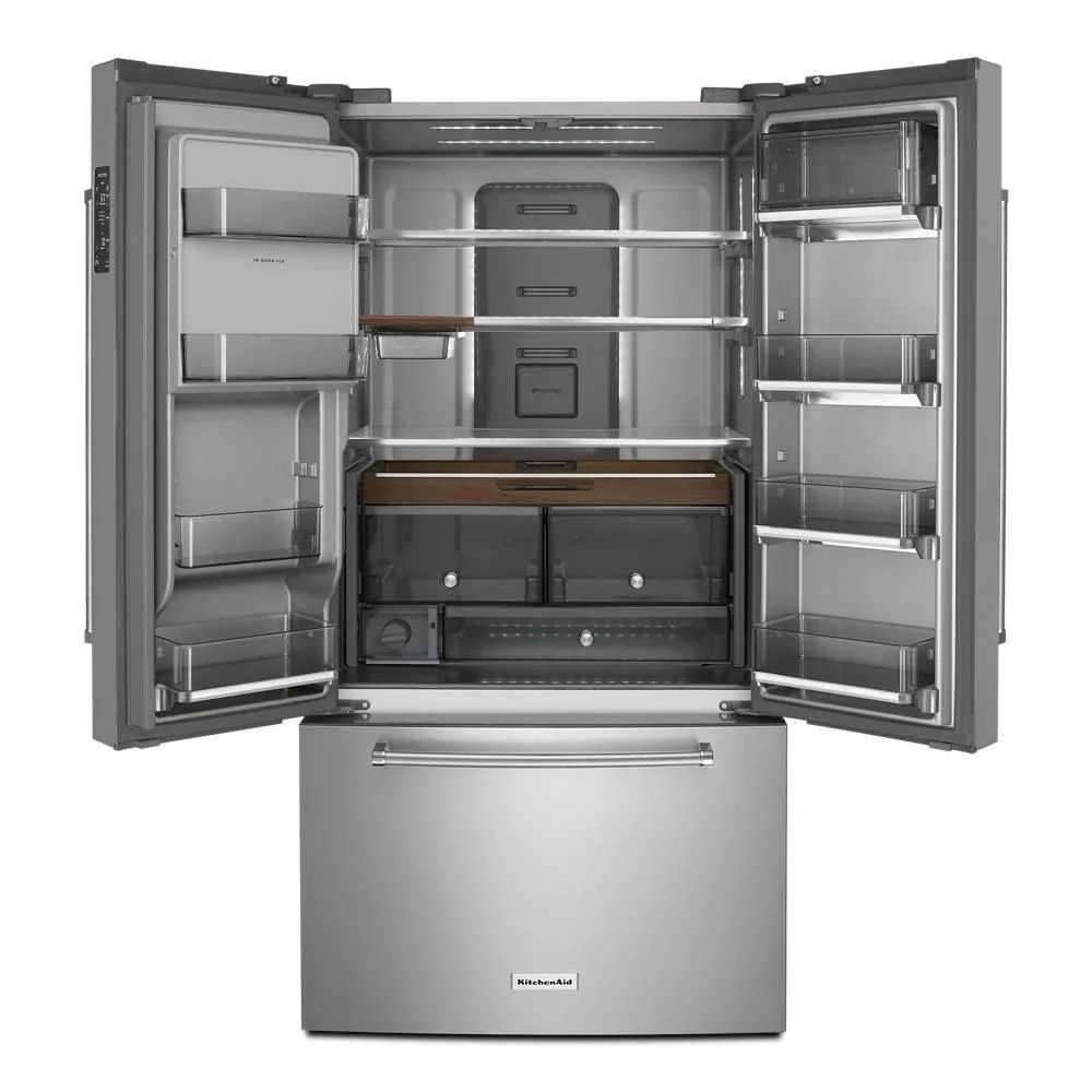 Kitchenaid KRFC704FPS 23.8 cu. ft. 36" Counter-Depth French Door Platinum Interior Refrigerator with PrintShield™ Finish - Image 5