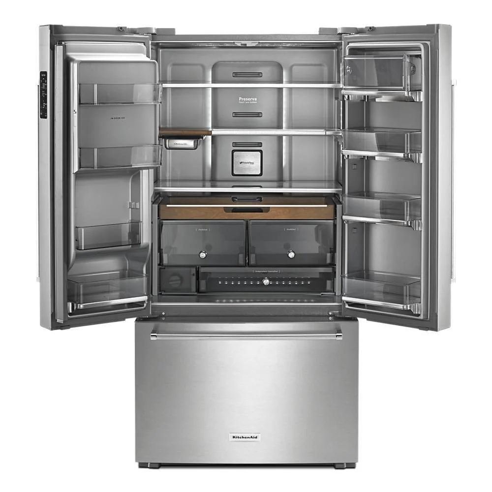 Kitchenaid KRFC704FPS 23.8 cu. ft. 36" Counter-Depth French Door Platinum Interior Refrigerator with PrintShield™ Finish - Image 6