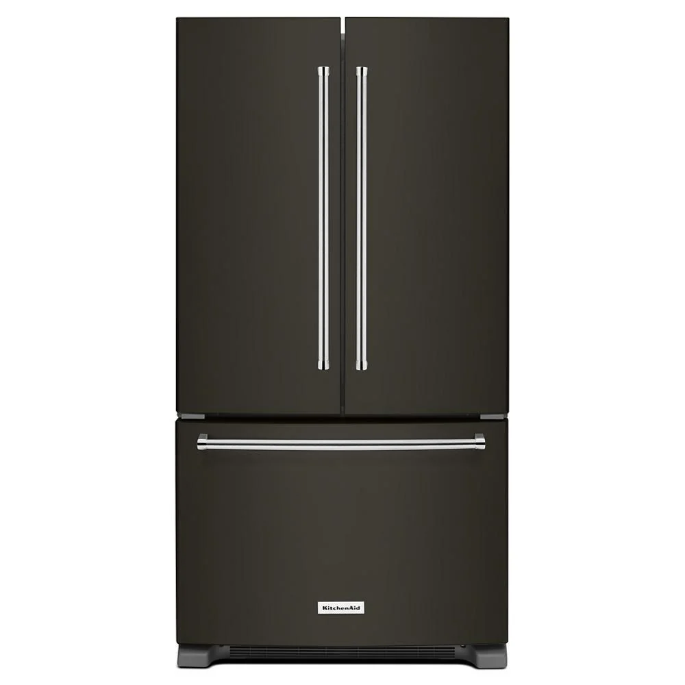 Kitchenaid KRFF305EBS 25 Cu. Ft. 36-Width Standard Depth French Door Refrigerator with Interior Dispense and PrintShield™ Finish