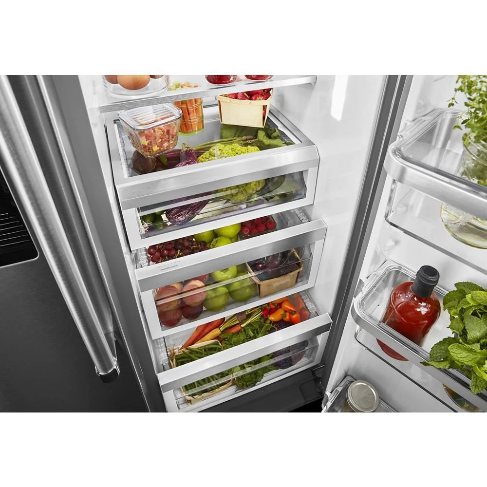 Kitchenaid KRSC700HPS 19.9 cu ft. Counter-Depth Side-by-Side Refrigerator with Exterior Ice and Water and PrintShield™ finish - Image 7