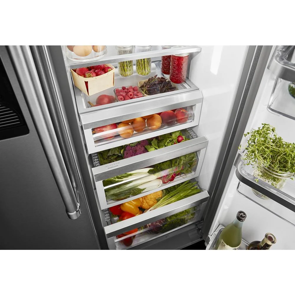 Kitchenaid KRSC703HPS 22.6 cu ft. Counter-Depth Side-by-Side Refrigerator with Exterior Ice and Water and PrintShield™ finish - Image 10