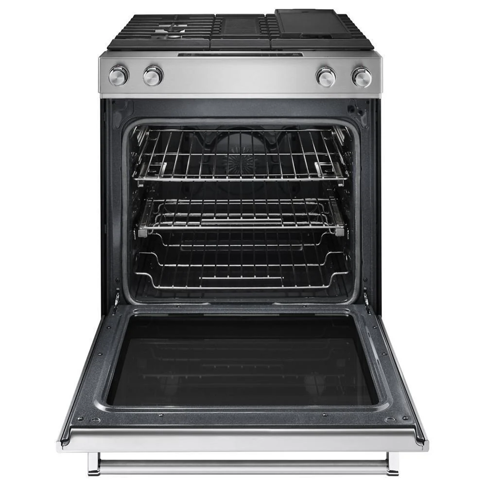 Kitchenaid KSDG950ESS 30-Inch 4-Burner Dual Fuel Downdraft Slide-In Range - Image 4