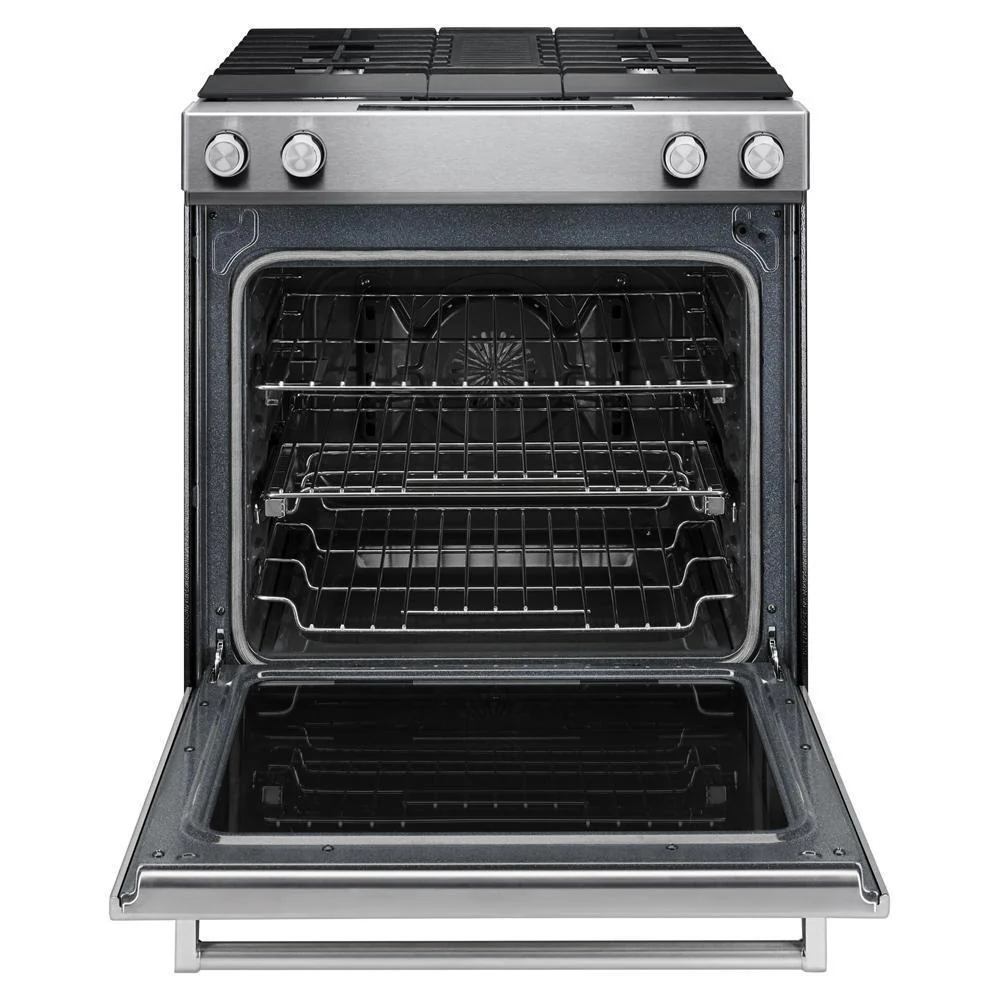 Kitchenaid KSDG950ESS 30-Inch 4-Burner Dual Fuel Downdraft Slide-In Range - Image 5