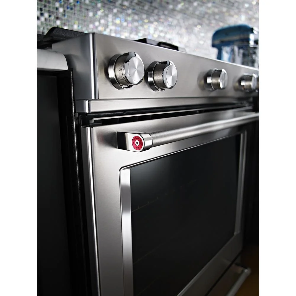 Kitchenaid KSGB900ESS 30-Inch 5 Burner Gas Convection Slide-In Range with Baking Drawer - Image 19