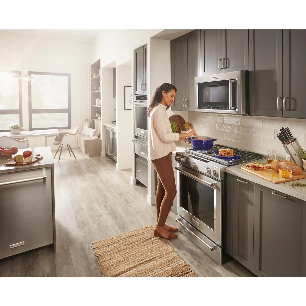 Kitchenaid KSGB900ESS 30-Inch 5 Burner Gas Convection Slide-In Range with Baking Drawer - Image 47