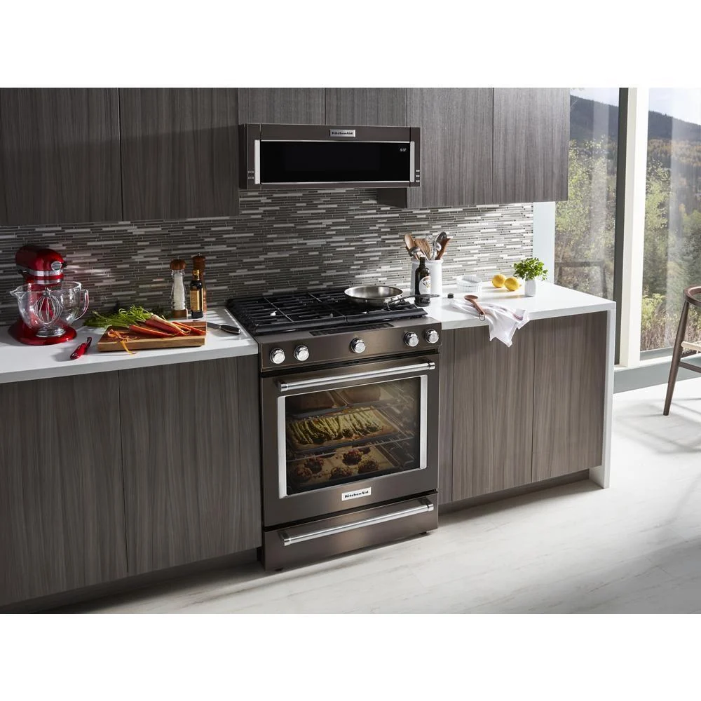 Kitchenaid KSGG700EBS 30-Inch 5-Burner Gas Slide-In Convection Range - Image 11