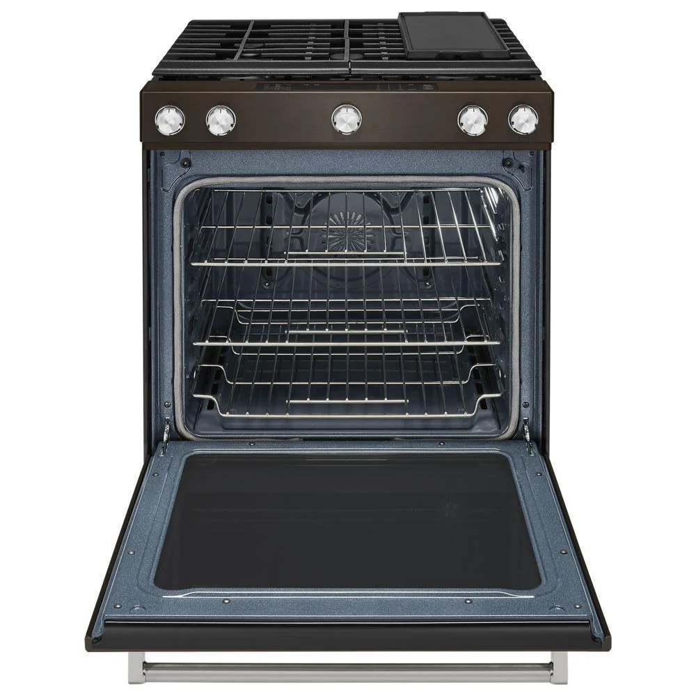 Kitchenaid KSGG700EBS 30-Inch 5-Burner Gas Slide-In Convection Range - Image 14